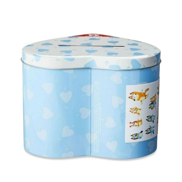 New Sealed Valentine's Day Licensed Bluey & Bingo Tin Mailbox, 6"×7"×6" - Picture 2 of 7